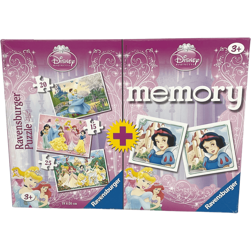 Puzzles 15, 20 et 25 pcs + Mémo 48 pcs Princesses - KIDIBAM