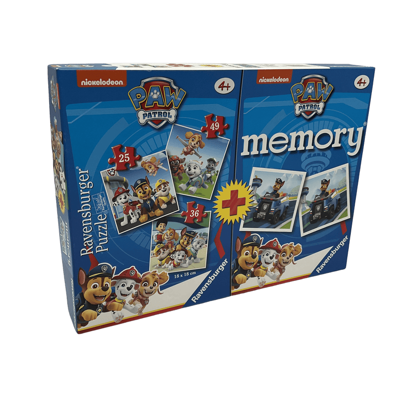 Puzzles 25/36/49 pièces + Memory 24 paires Pat'Patrouille - KIDIBAM