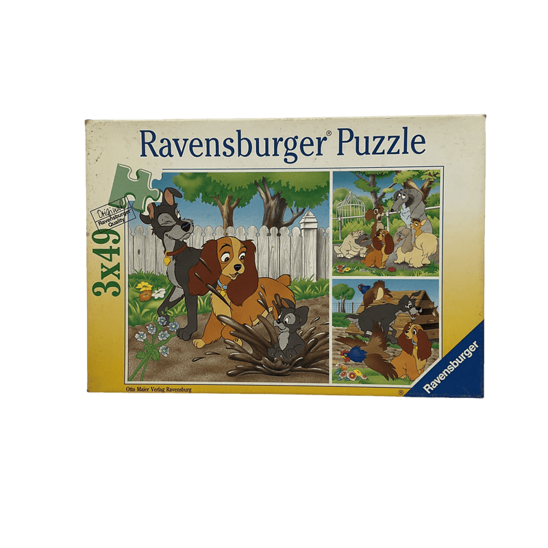 Puzzles 3x49 pièces Belle et le Clochard en balade - KIDIBAM