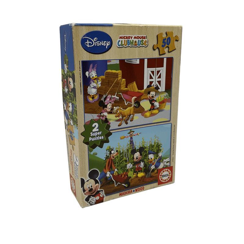 Puzzles en bois 2x50 pièces Mickey Mouse Club House Disney - KIDIBAM