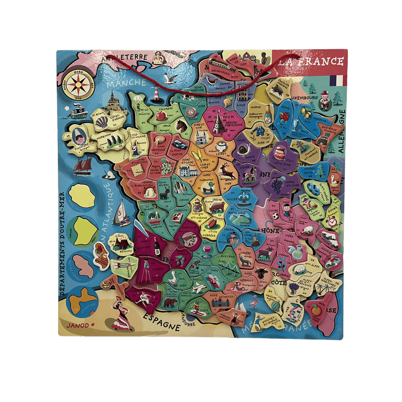 Puzzles magnétique départements d'outre - mer 93 Pièces - KIDIBAM