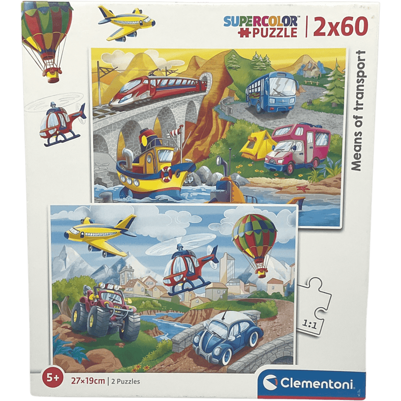 Puzzles Moyens De Transport 2x60 pièces - KIDIBAM