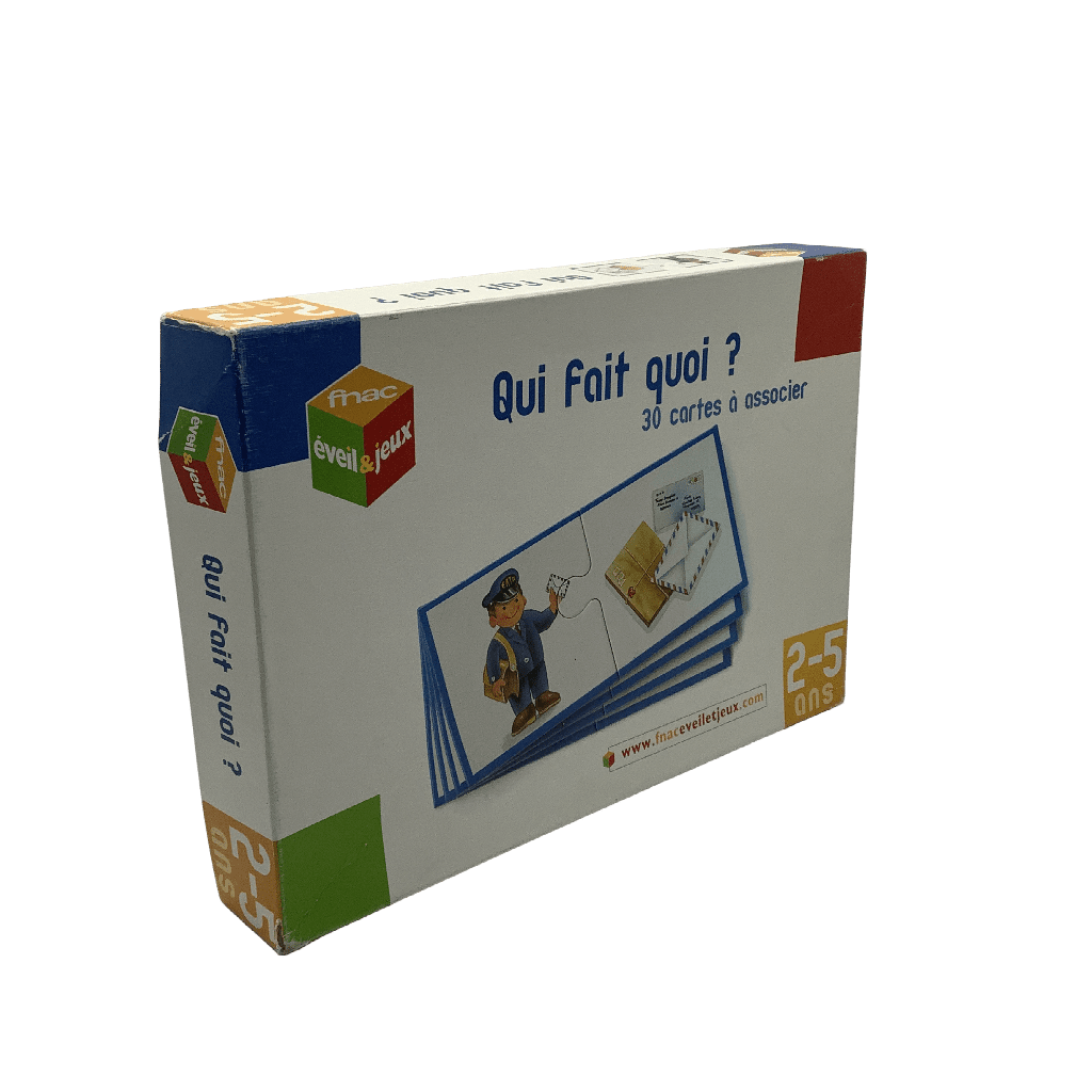 Qui Fait Quoi ? 30 cartes à associer - KIDIBAM