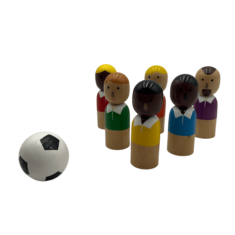 Quilles en bois - joueurs de foot - KIDIBAM