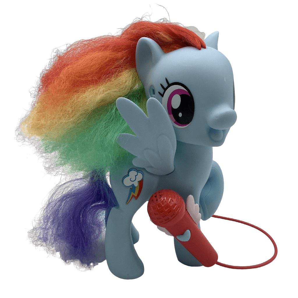 Rainbow Dash chantante avec micro Mon Petit Poney 19cm - KIDIBAM