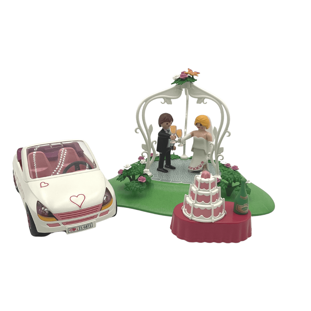 Scène de mariage et voiture cabriolet des mariés - KIDIBAM