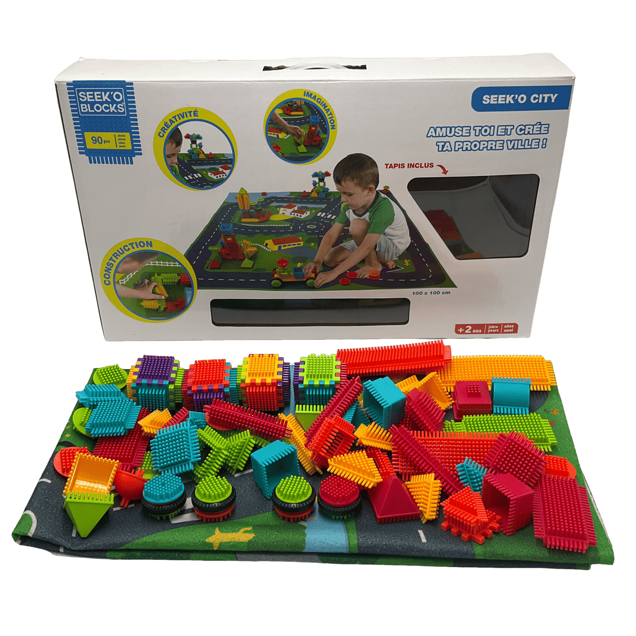 Seek'o City Tapis et blocs de construction - KIDIBAM
