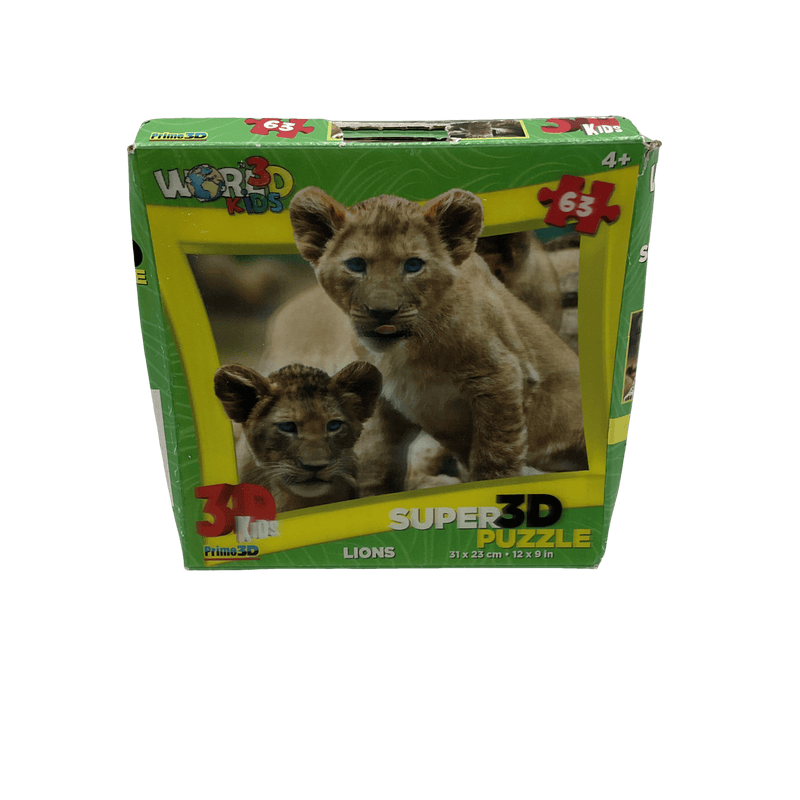 Super 3D puzzle - Lions 63 pièces - KIDIBAM