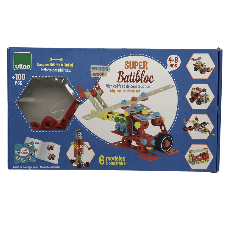 Super batibloc - Mon coffret de construction en bois - KIDIBAM