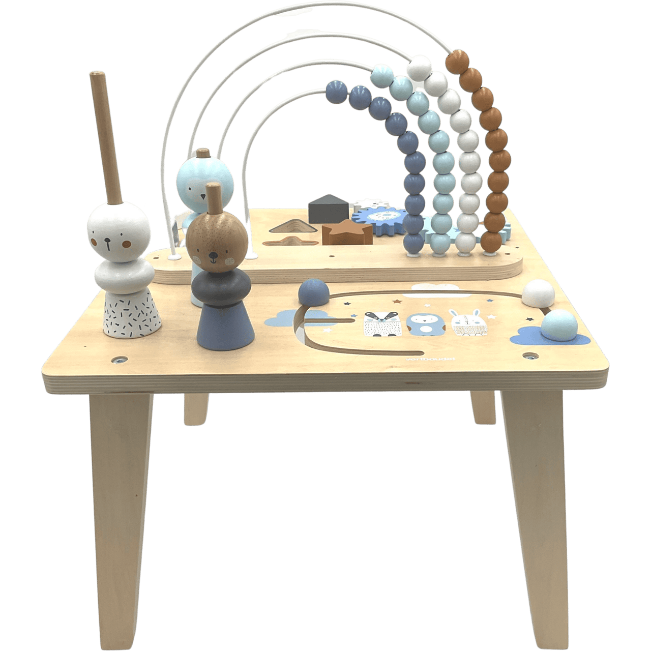 Table d'activités Arc-en-ciel en bois - KIDIBAM