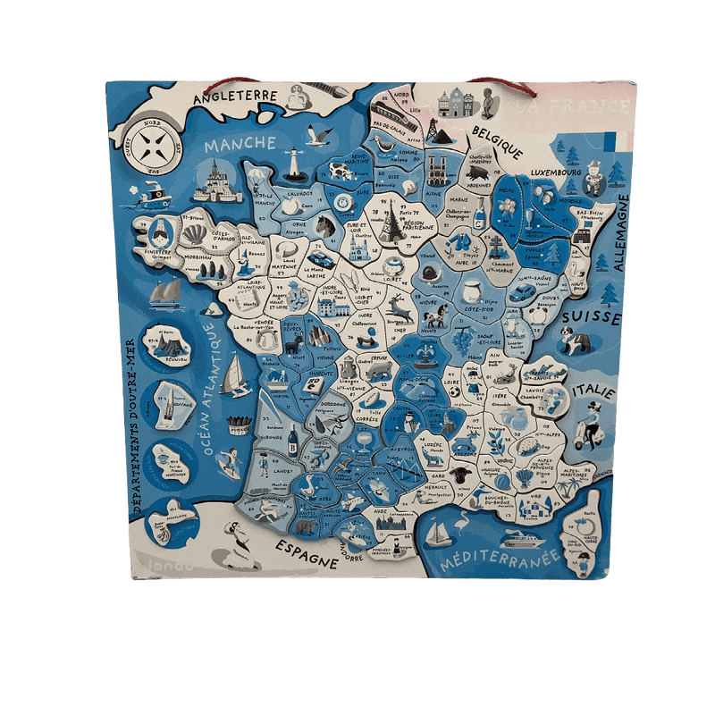 Tableau Carte de France magnétique 36X36cm - KIDIBAM