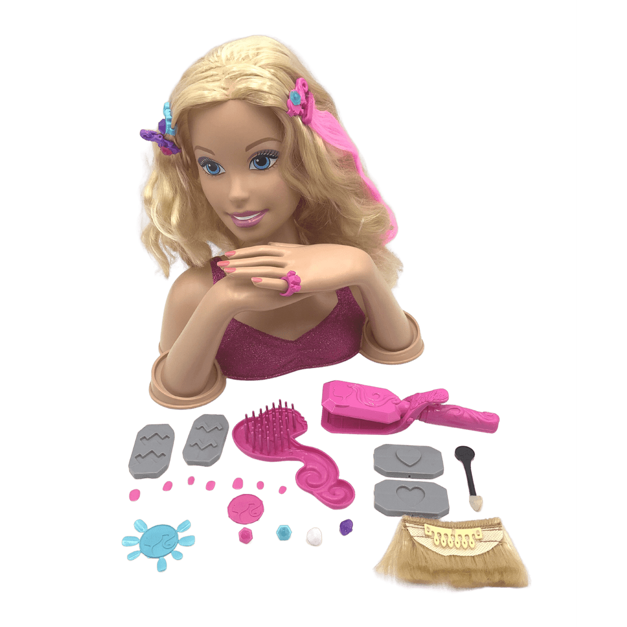 Tête à coiffer Barbie et accessoires - KIDIBAM