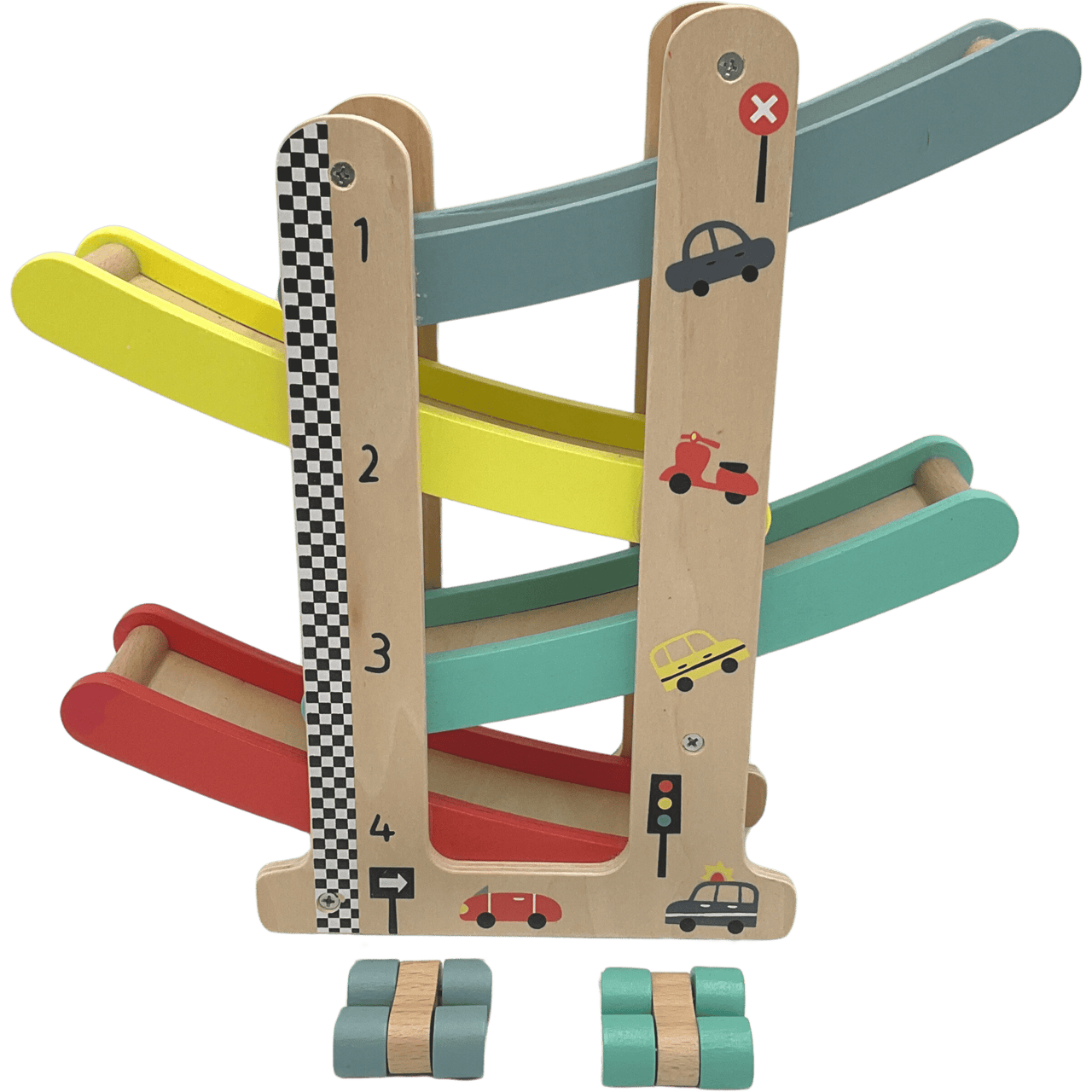 Toboggan à voitures en bois - KIDIBAM