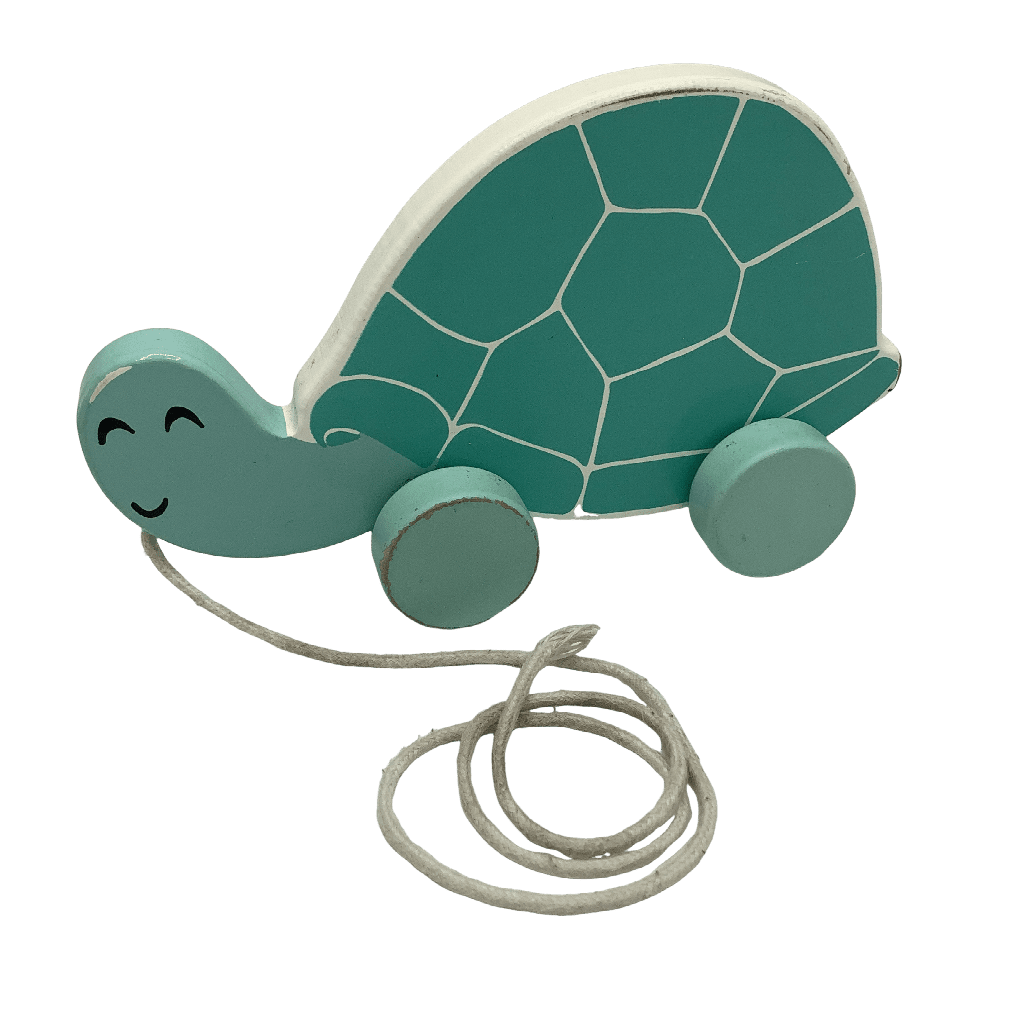 Tortue à tirer en bois 20cm - KIDIBAM