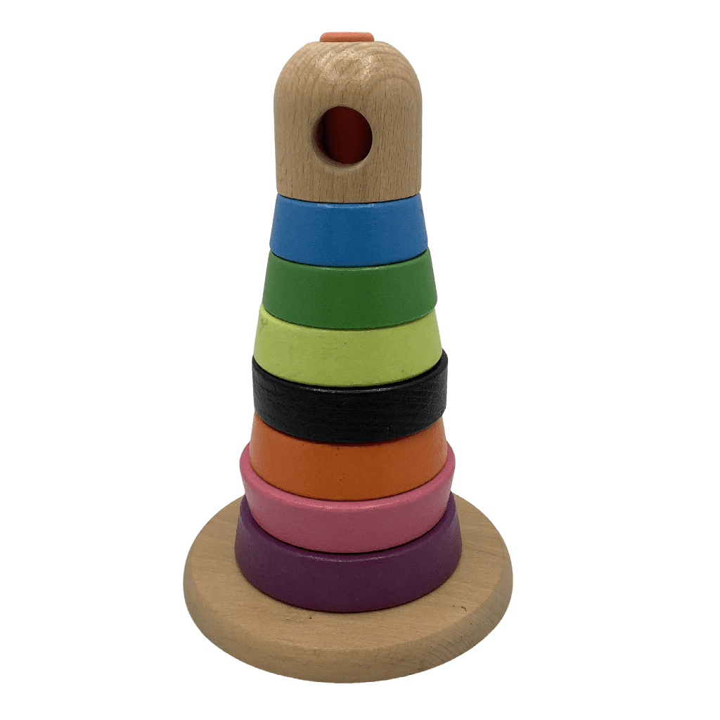 Tour à empiler en bois coloré - KIDIBAM