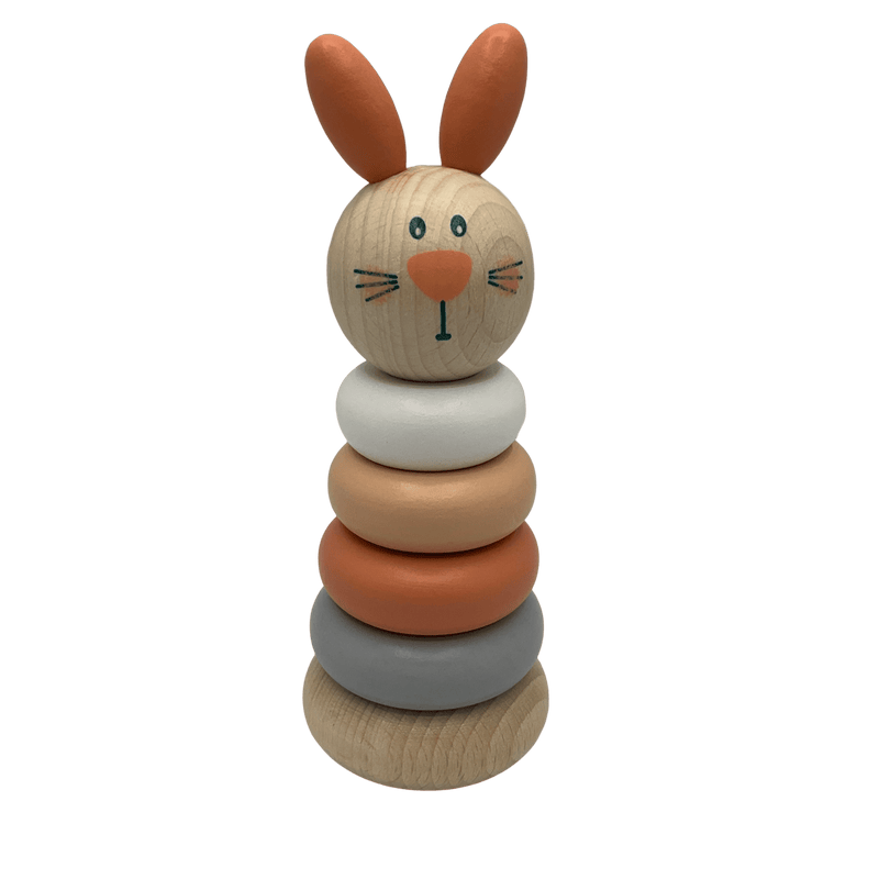 Tour à empiler en bois lapin 13cm - KIDIBAM