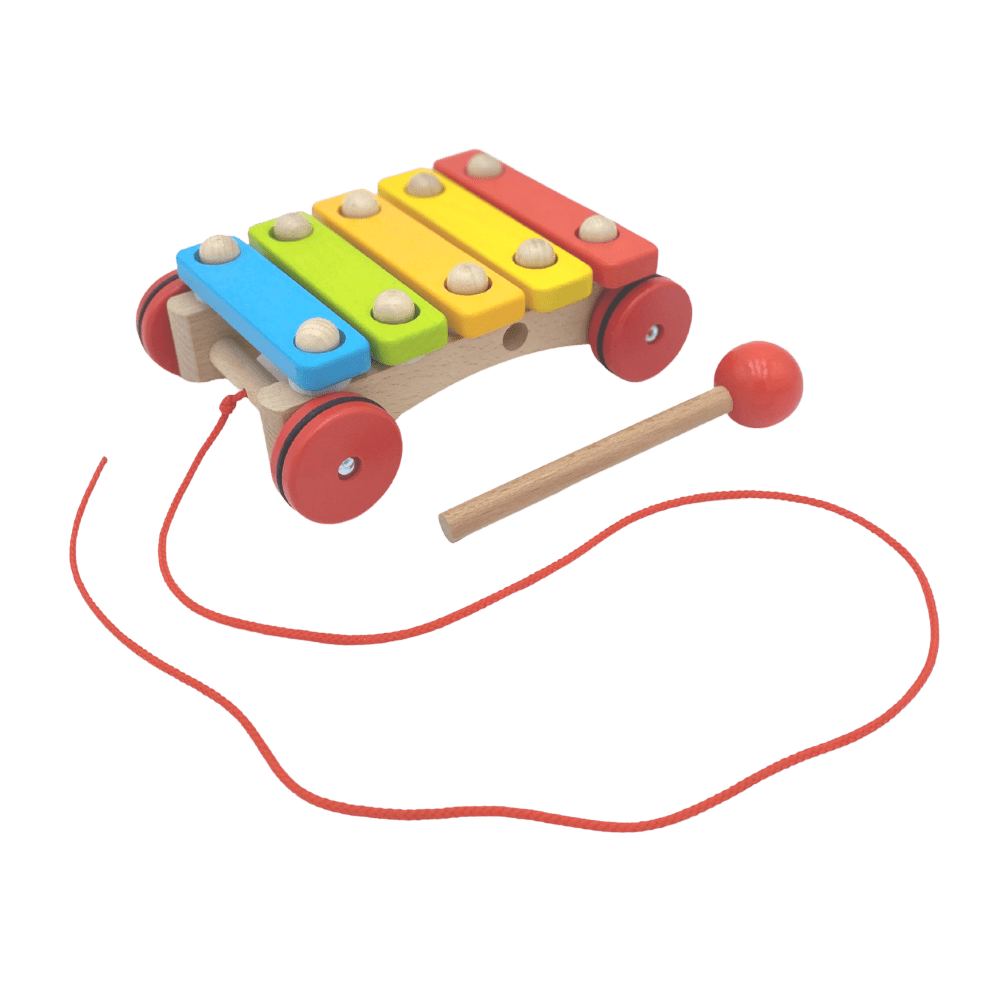 Xylophone à tirer en bois - KIDIBAM