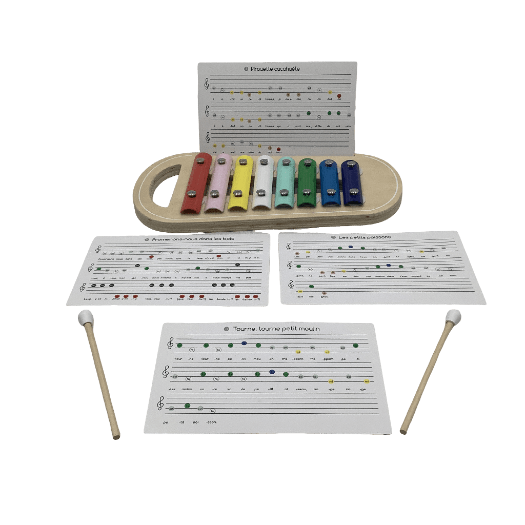 Xylophone en bois avec partitions - KIDIBAM