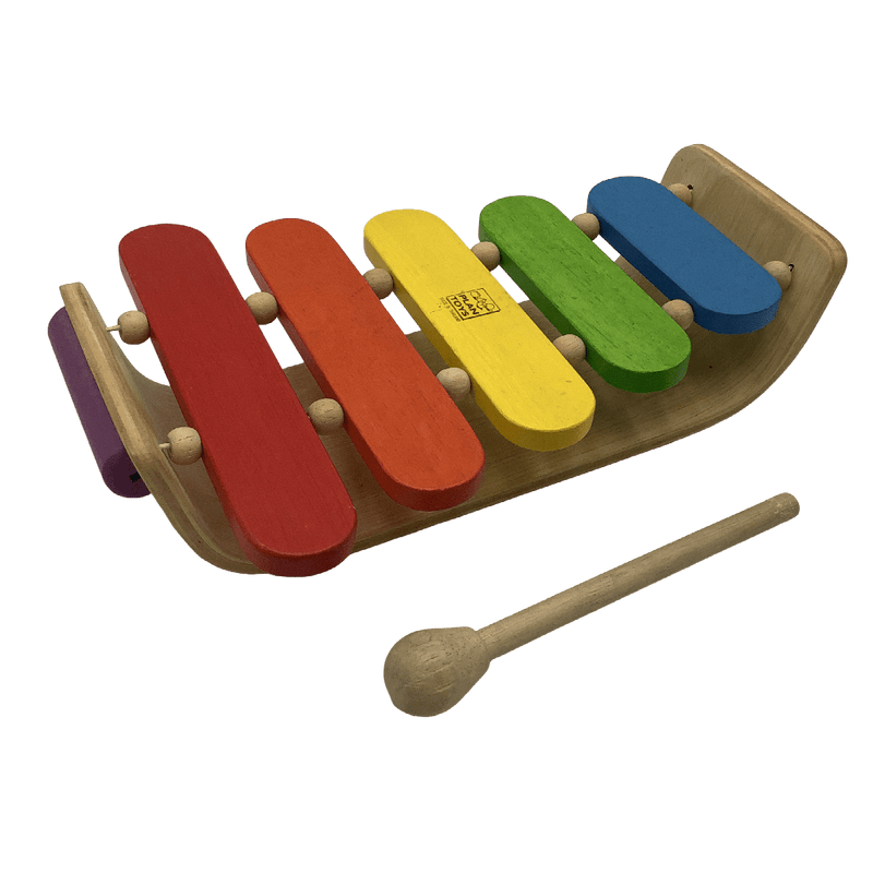 Xylophone ovale en bois 27cm - KIDIBAM